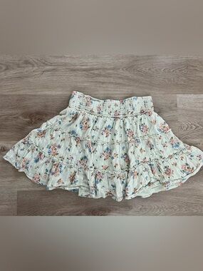 Light Green Floral Garden Spring Skirt American Eagle Small